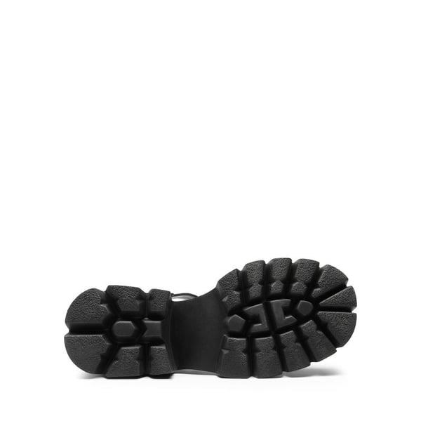  Platform Ankle Strap Chunky Heel Sandals  - BLACK - 4